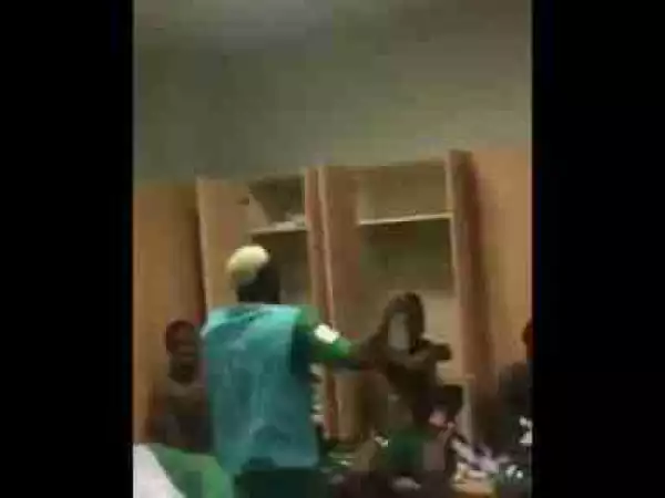 Super Eagles Players Pour Water On Mikel In The Dressing Room (Video, Pics)